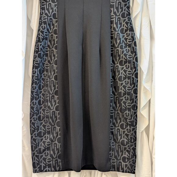 Calvin Klein Black Size 4 Sleeveless Scoop Neck Sheath Dress w/Side Logo Details - Picture 14 of 16